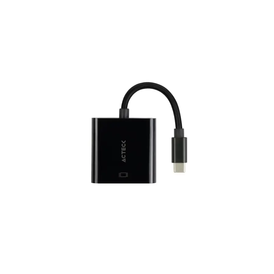 ADAPTADOR ACTECK AV415 SHIFT PLUS USB-C A VGA M-H NEGRO AC-934725
