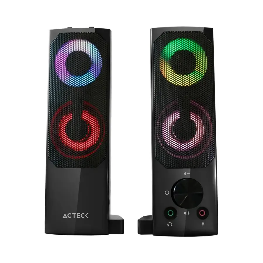 BOCINAS ACTECK AS450 BRICK ALAMBRI USB A 6W CONEX 3.5 2.0 NEGRO AC-935258