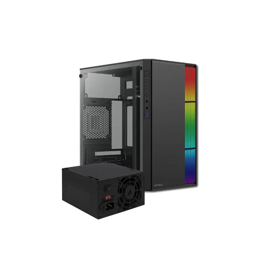 GABINETE ACTECK FUSION II M-ATX 500W USB 3.0 NEGRO AC-935753