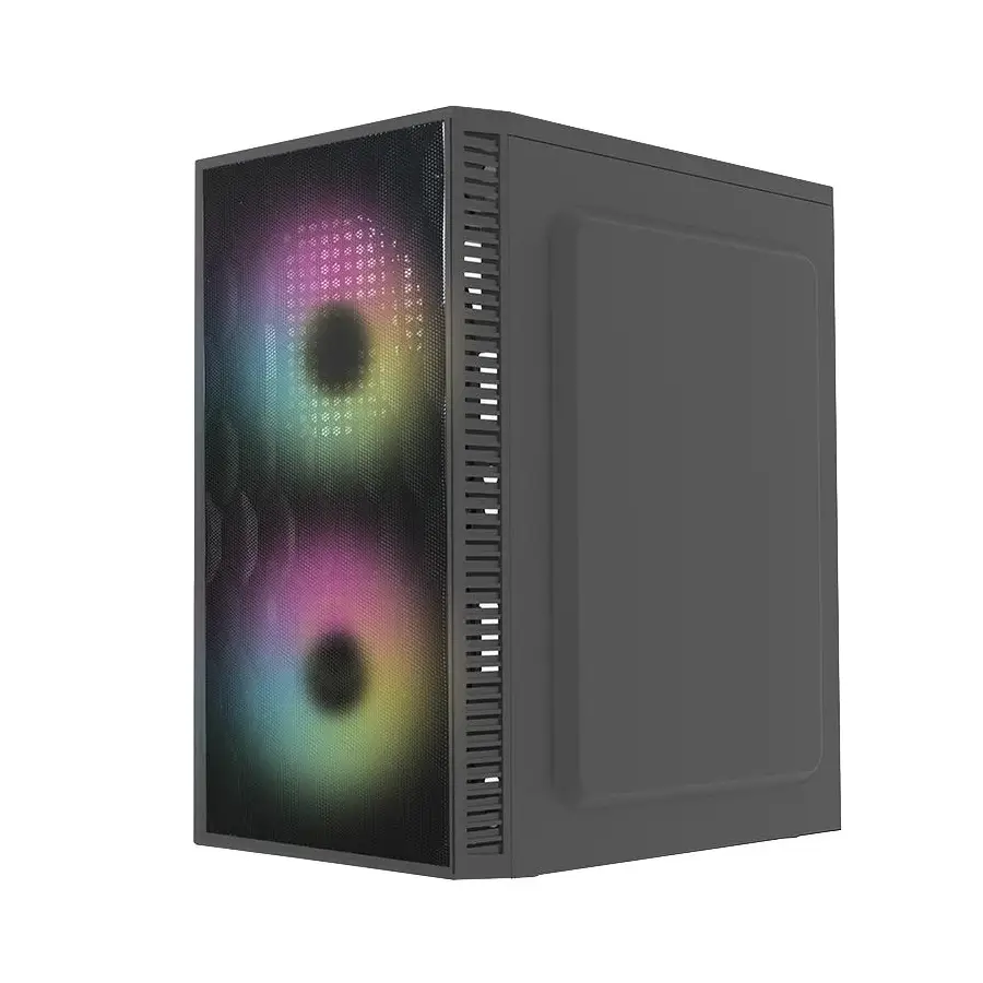 GABINETE ACTECK FUJI GC470 MINI TOWER MICRO ATX MINI ITX USB 2.0 3.0 CON FUENTE DE 500W 2 VENTILADORES INSTALADOS NEGRO AC-935838