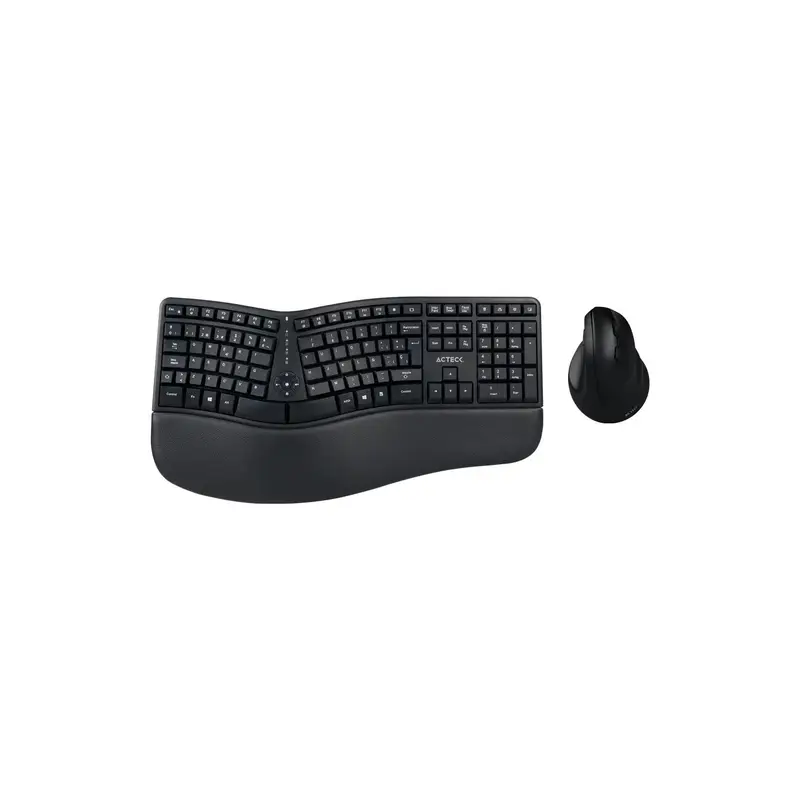 COMBO ACTECK VIRTUOS FITT MK770 INALÁMBRICO/ERGONOMICO USB/C NEGRO (AC-936248)