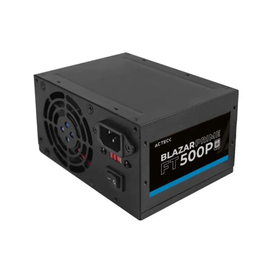 FUENTE DE PODER ACTECK BLAZAR FT500P ATX500W 2XMOLEX 4 PIN + 1X NEGRO