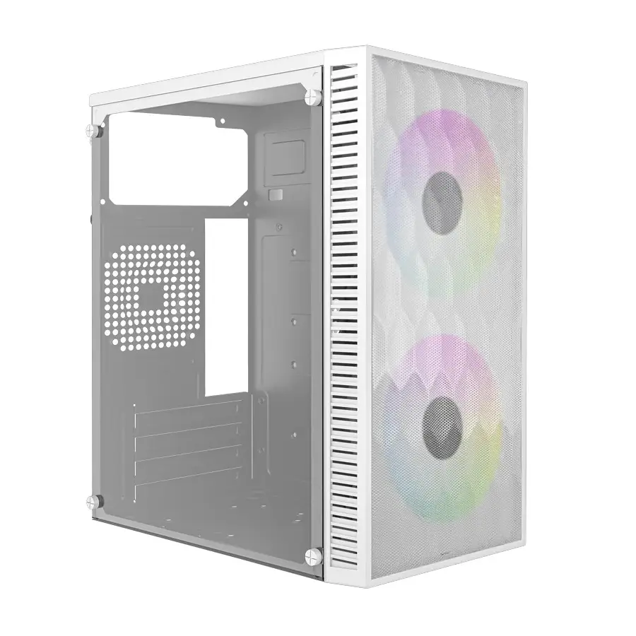GABINETE ACTECK FUJI GC470 MINI TOWER MICRO ATX MINI ITX FUENTE 500W 2 VENTILADORES BLANCO