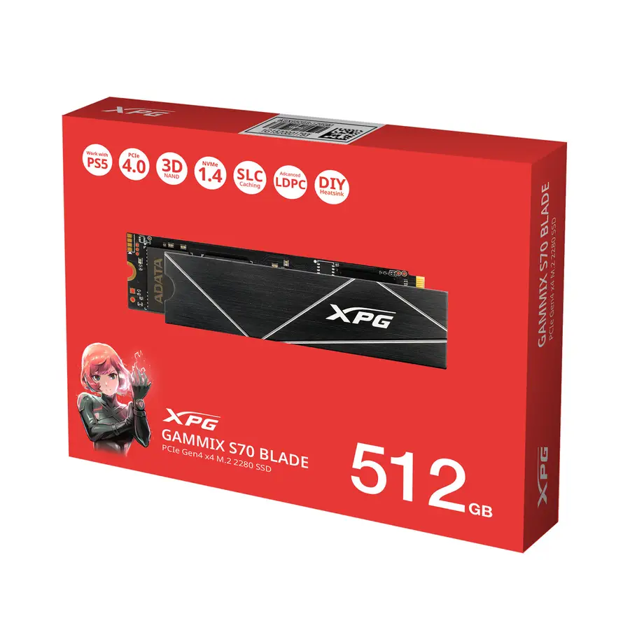 SSD XPG S60 512GB M.2 PCIE GEN4X4 5000/4200 MB/S AGAMMIXS60-512G-CS
