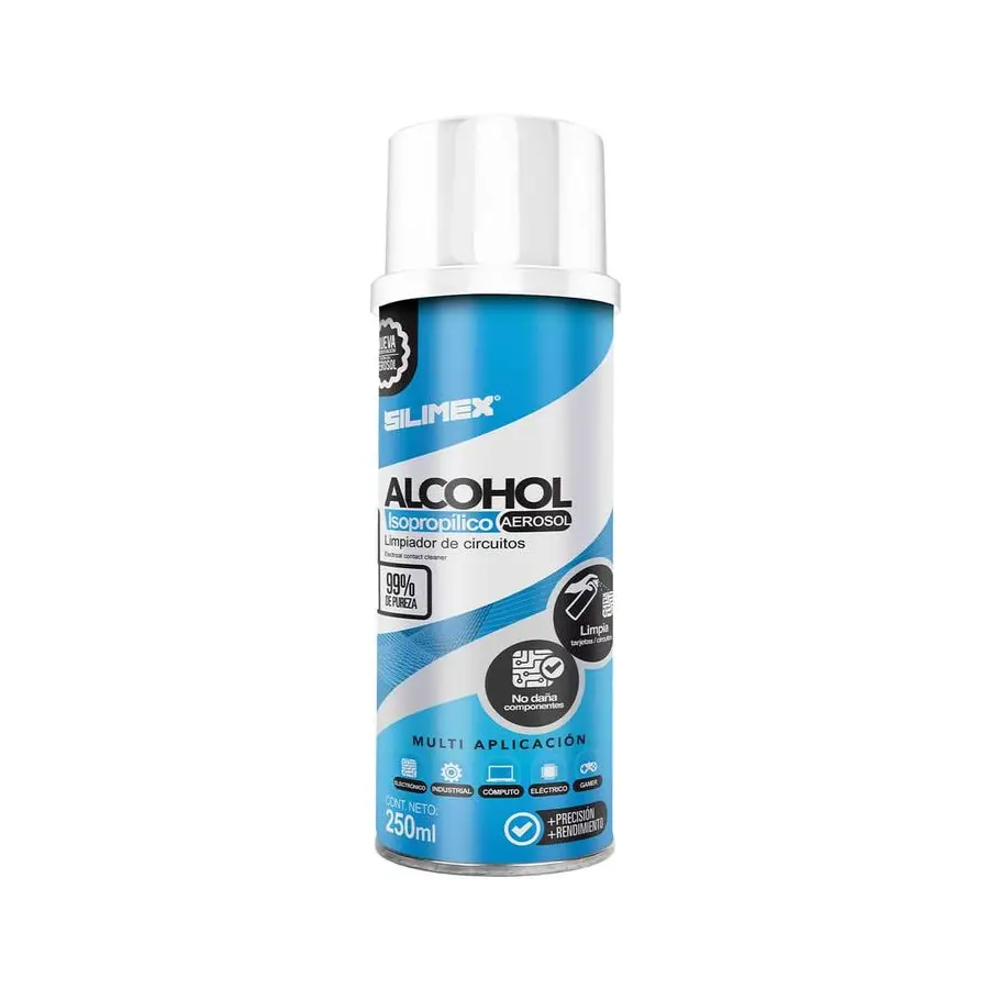 ALCOHOL ISOPROPILICO EN AEROSOL SILIMEX 250 ML ALCOHOL250