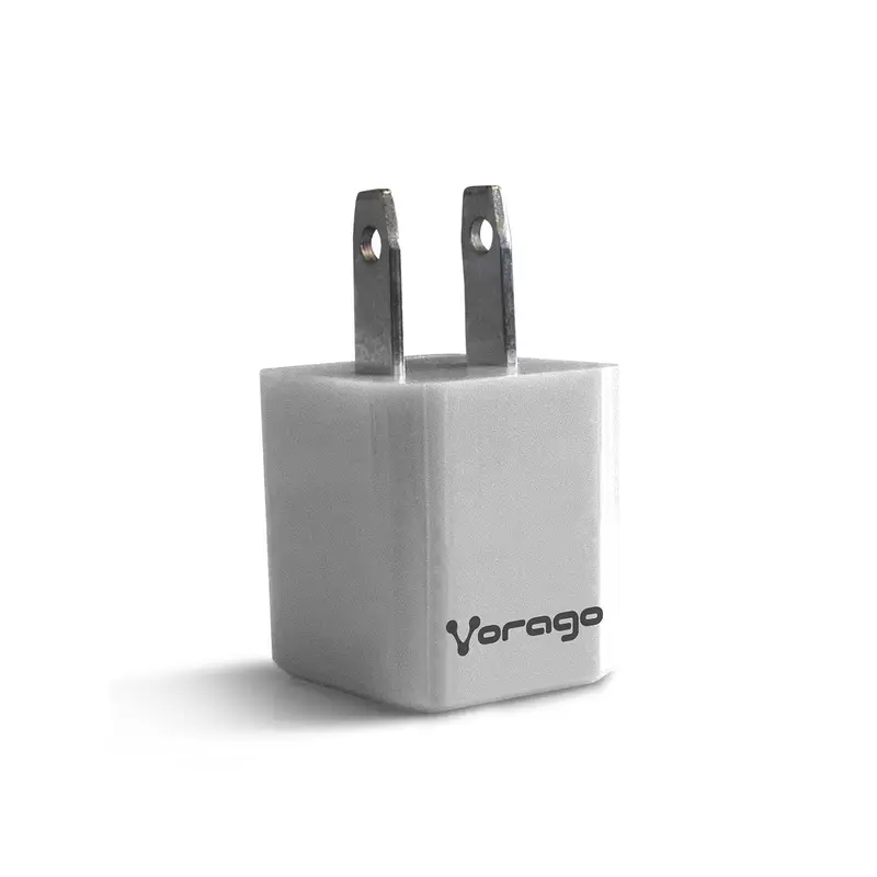 CARGADOR PARA PARED VORAGO 1XUSB 2.0 COLOR BLANCO AU-105-V2-WH
