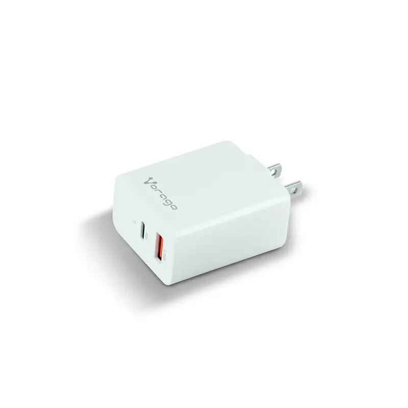 CARGADOR PARA PARED QUICK CHARGE 3.0A PD20W USB A Y C BLANCO AU-350-WH