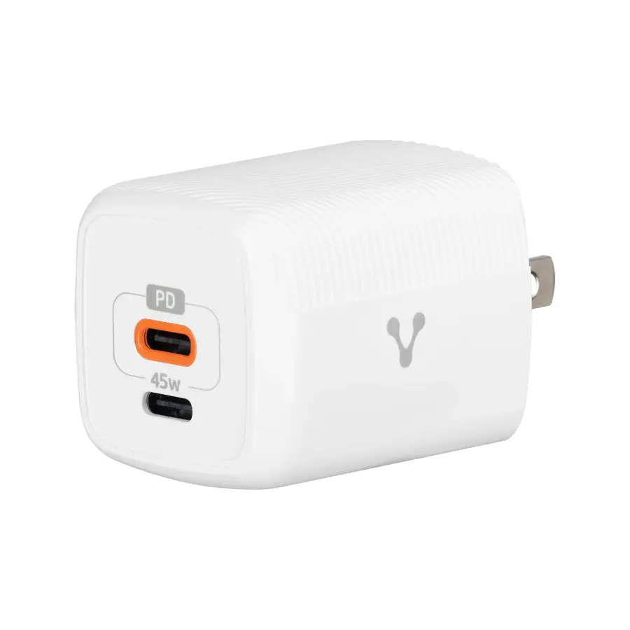 CARGADOR PARA PARED VORAGO AU-402 FAST CHARGE 3.0 A 1 USB C 45W BLANCO