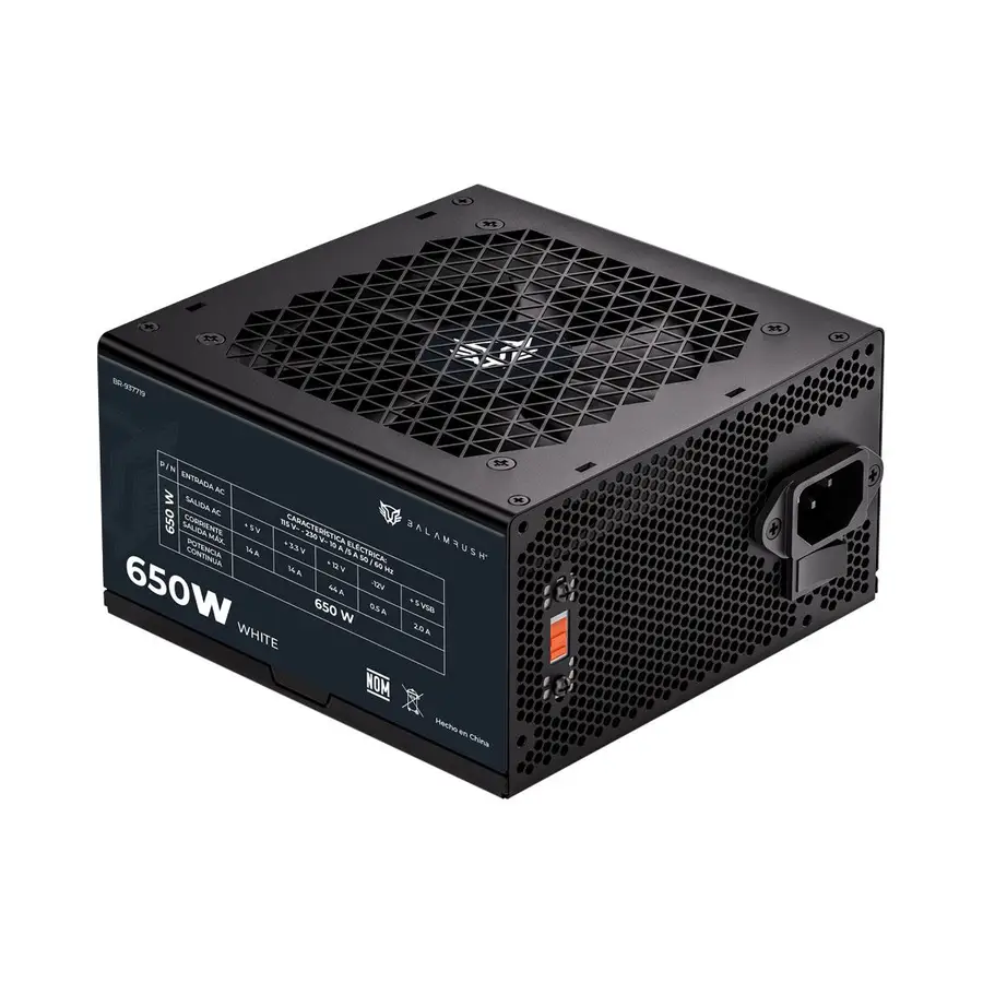 FUENTE DE PODER BALAM ATX 650W 80 PLUS NO MODULAR NEGRO BR-937719