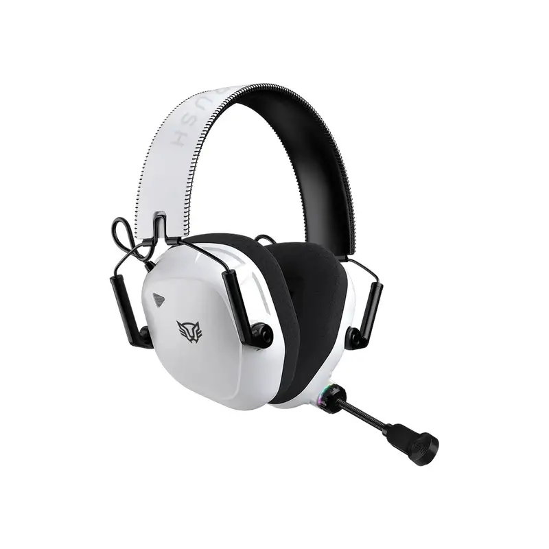 DIADEMA GAMER BALAM RUSH PILOTO PRO HS808 ALAMBRICO USB C NEGRO/BLANCO