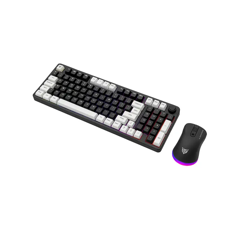 KIT DE TECLADO Y MOUSE GAMER BALAM RUSH SQUAD CONQUEST PRO KG525 INALAMBRICO RF NEGRO