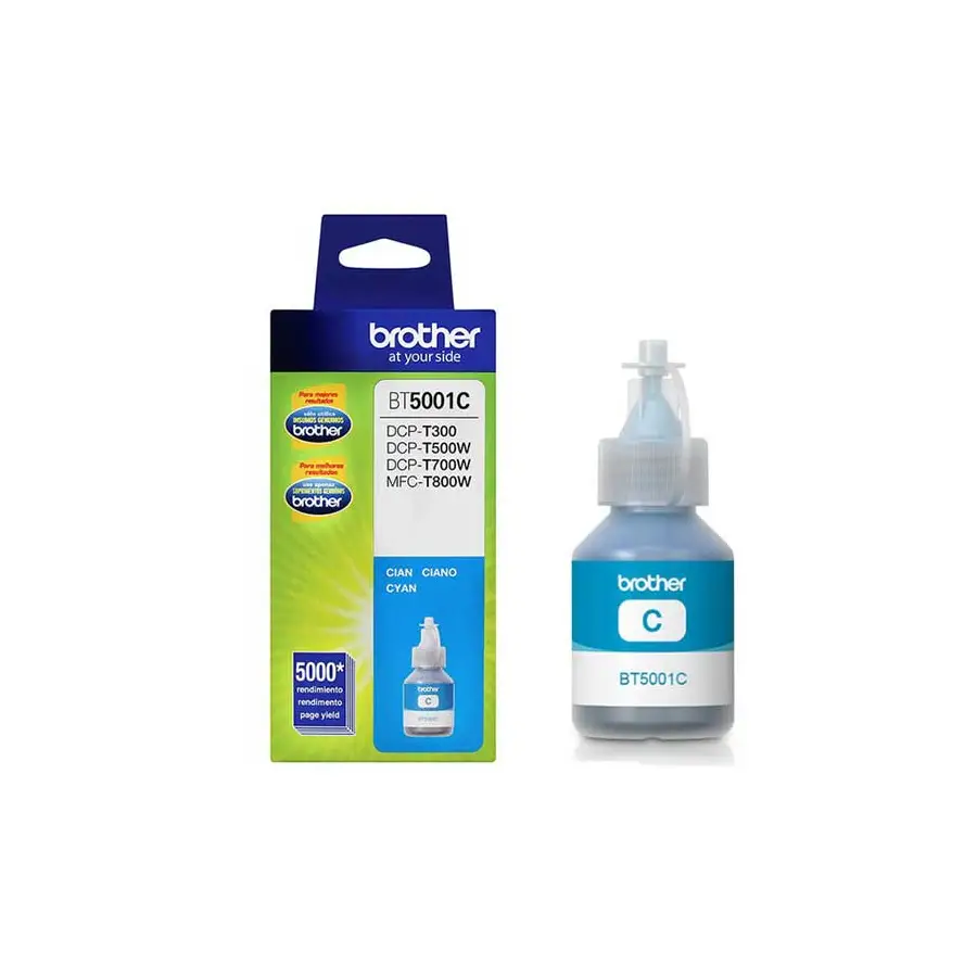 BOTELLA DE TINTA BROTHER BT5001C CYAN 5000 PAGINAS BT5001C