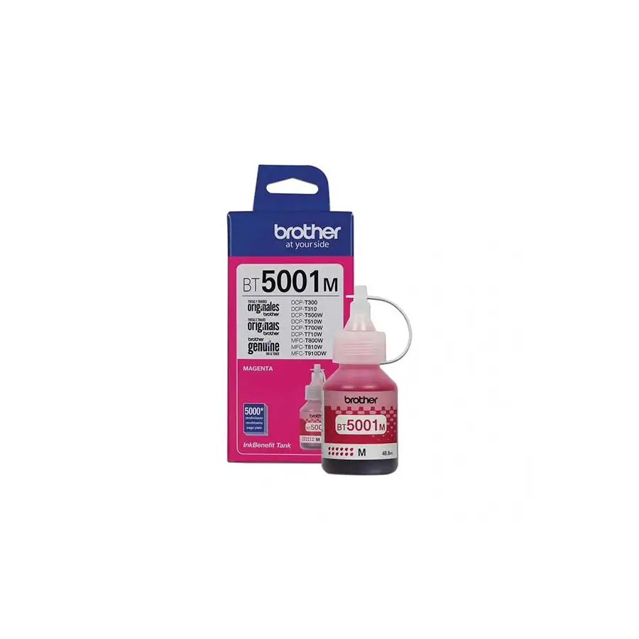 BOTELLA DE TINTA BROTHER BT5001M MAGENTA 5000 PAGINAS BT5001M