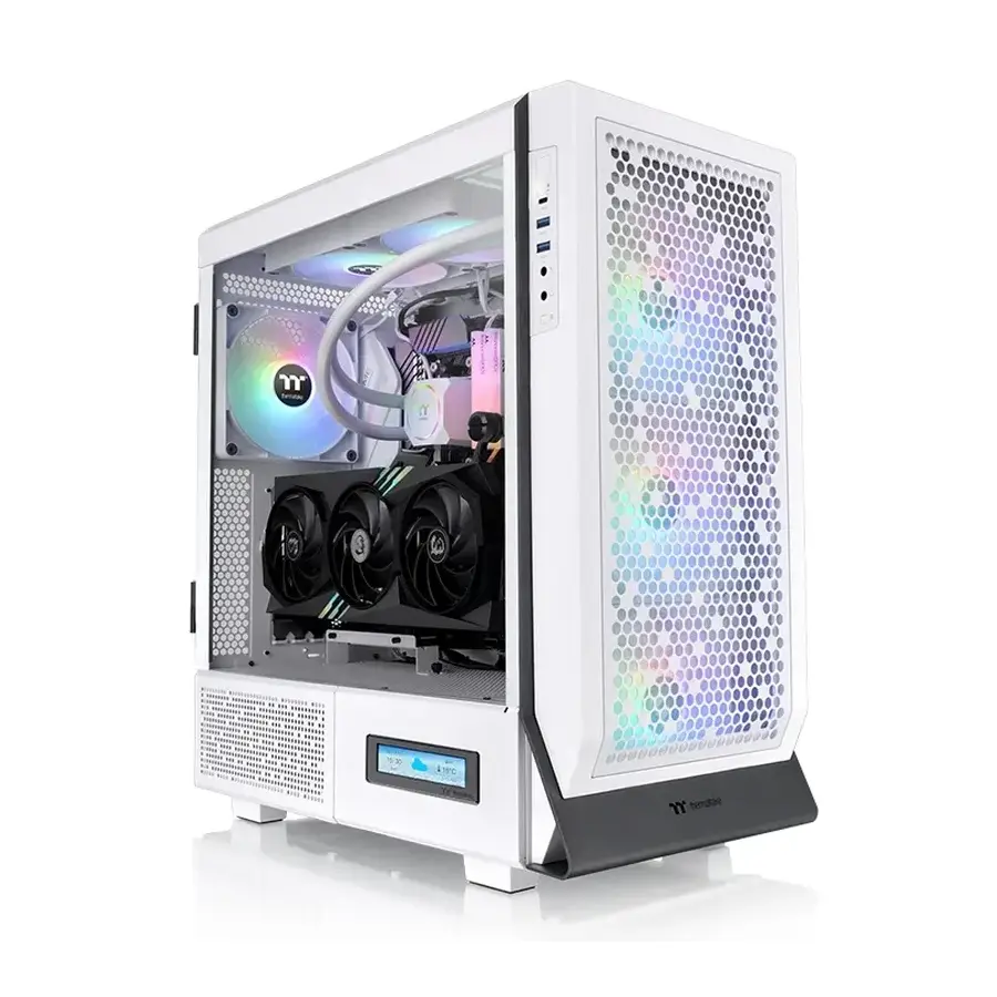 GABINETE THERMALTAKE CERES 500 TG ARGB SNOW MIDI-TOWER ATX EATX MICRO-ATX MINI-ITX USB 3.0 SIN FUENTE 4 VENTILADORES INSTALADOS BLANCO