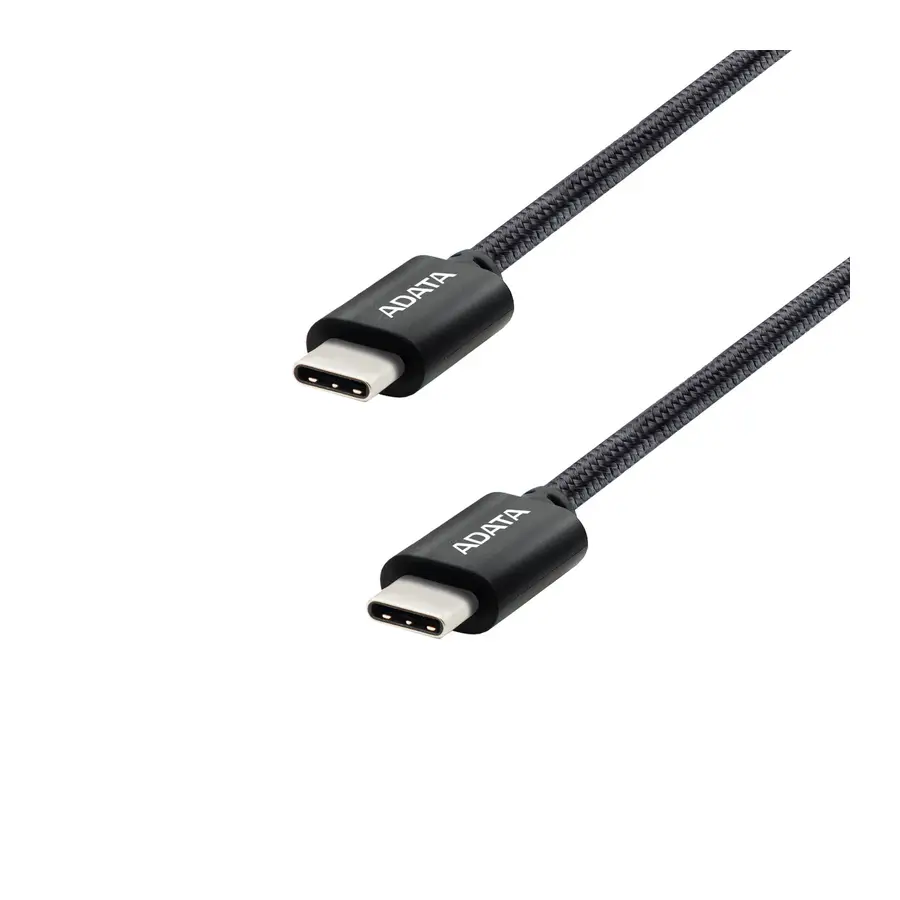 CABLE ADATA USB-C A USB-C 100CM NAILON TRENZADO NEGRO (CACC-100PN-BK)