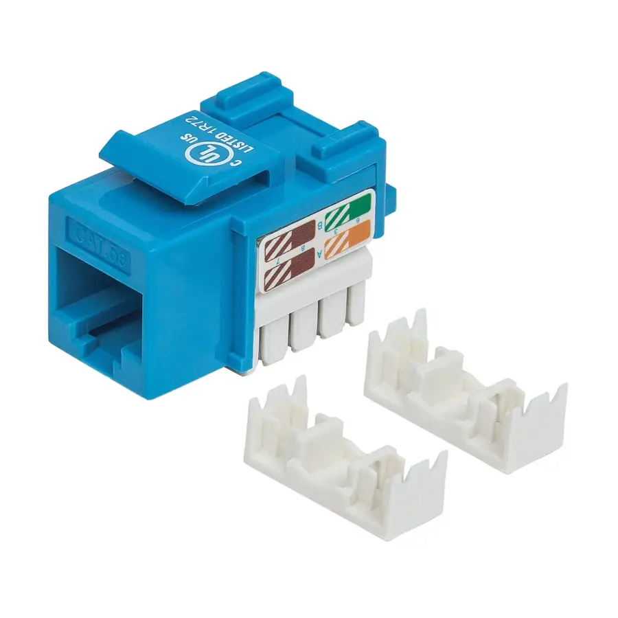 JACK DE IMPACTO UTP CAT5E CALIBRE 22 AL 26 AWG INTELLINET AZUL 210546