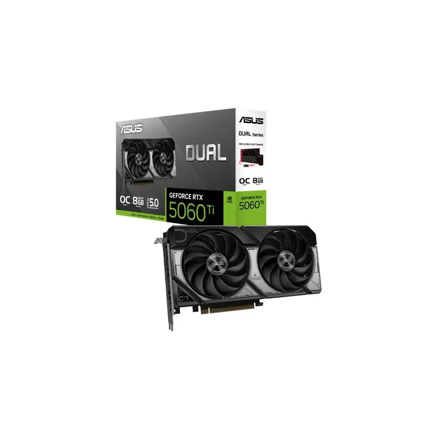 TARJETA DE VIDEO ASUS DUAL-RTX5060TI-O8G 8GB GDDR7/1HMDI/3DP/PCI 5.0