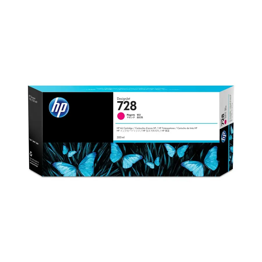 CARTUCHO DE TINTA HP DESIGNJET 728 DE 300 ML, MAGENTA F9K16A