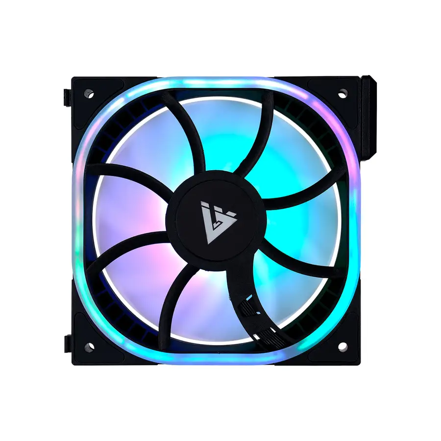VENTILADOR MODULAR GAME FACTOR 120MM 58CFM 1900RPM RGB NEGRO FG500-BK