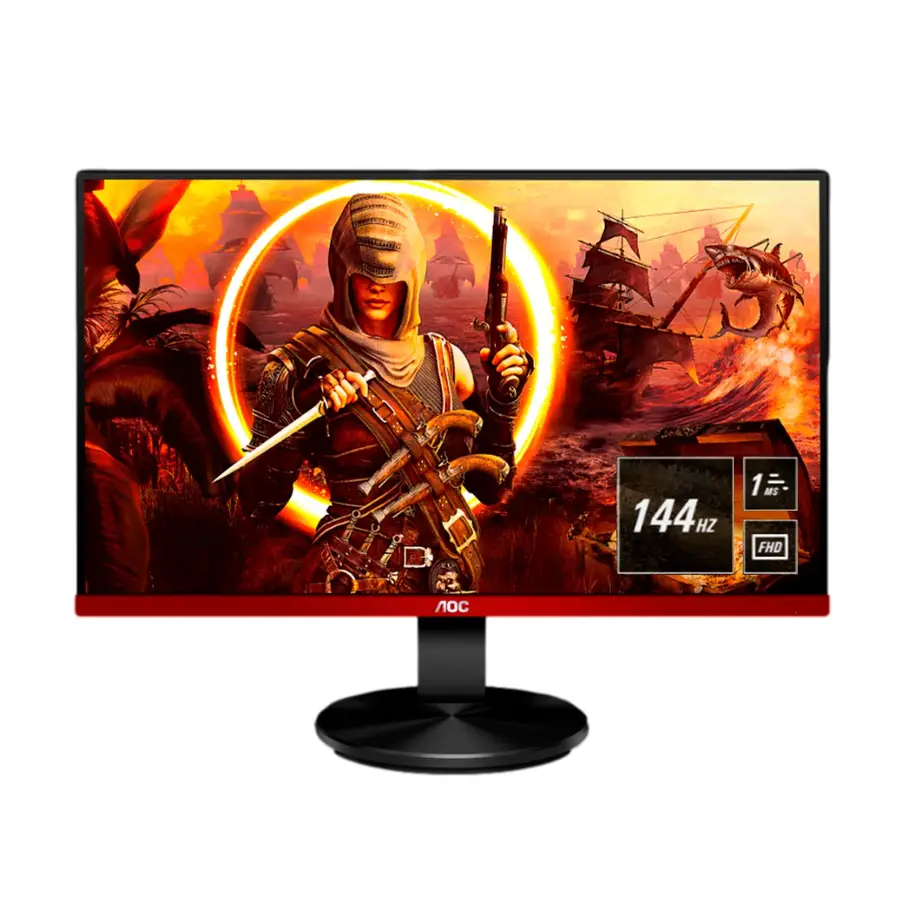 MONITOR GAMER AOC G2490VX LED 23.8" FHD G SYNC/FREESYNC 144HZ HDMI/DISPLAYPORT NEGRO/ROJO