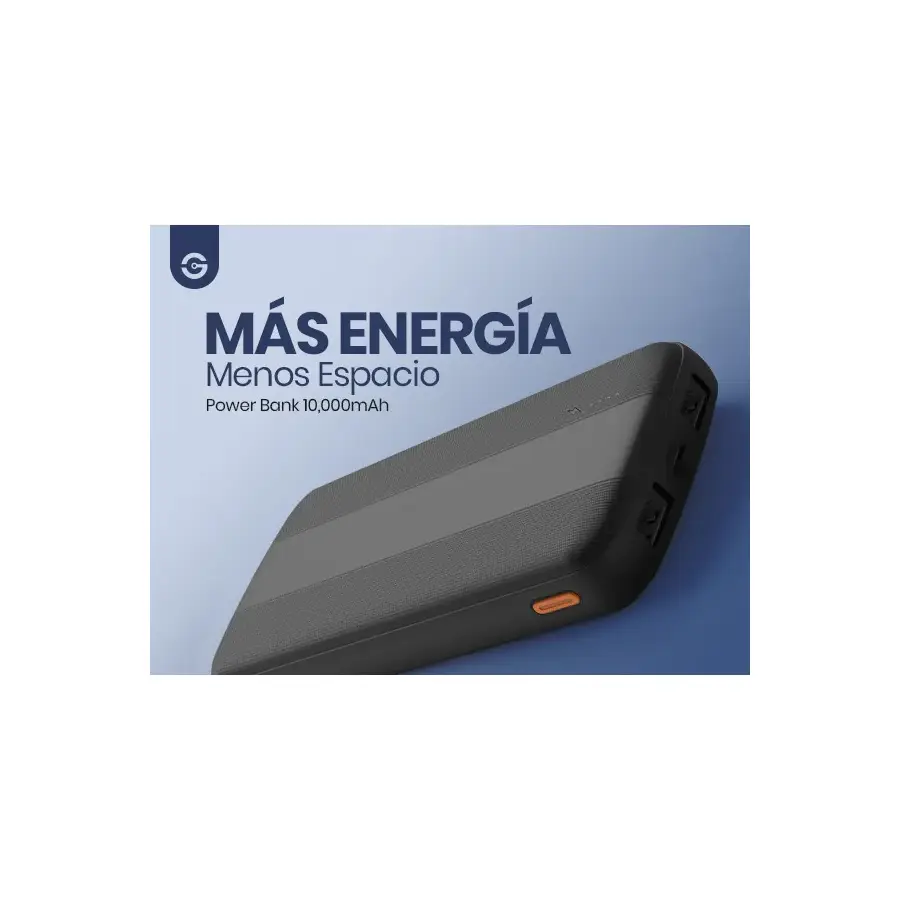 GETTTECH POWER BANK CARGA RAPIDA 10000 MAH USB-C/USB-A