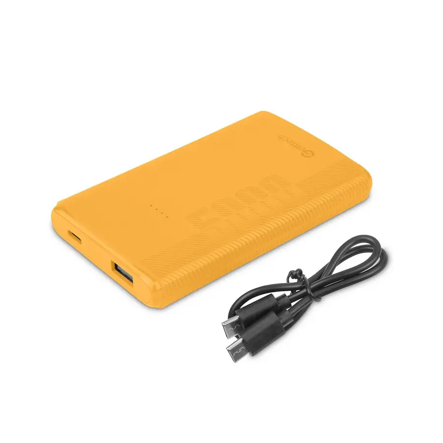 POWER BANK GETTTECH USB C, AMARILLO 5,000 Mah, GBN-E5KCS-01