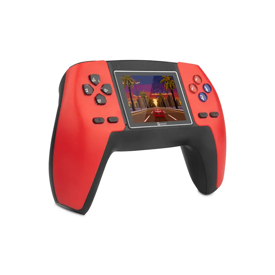 CONSOLA GETTTECH PORTATIL LCD 24." 520 JUEGOS INSTALADOS BOCINA INTEGRADA ROJO GGH-CH24G-02