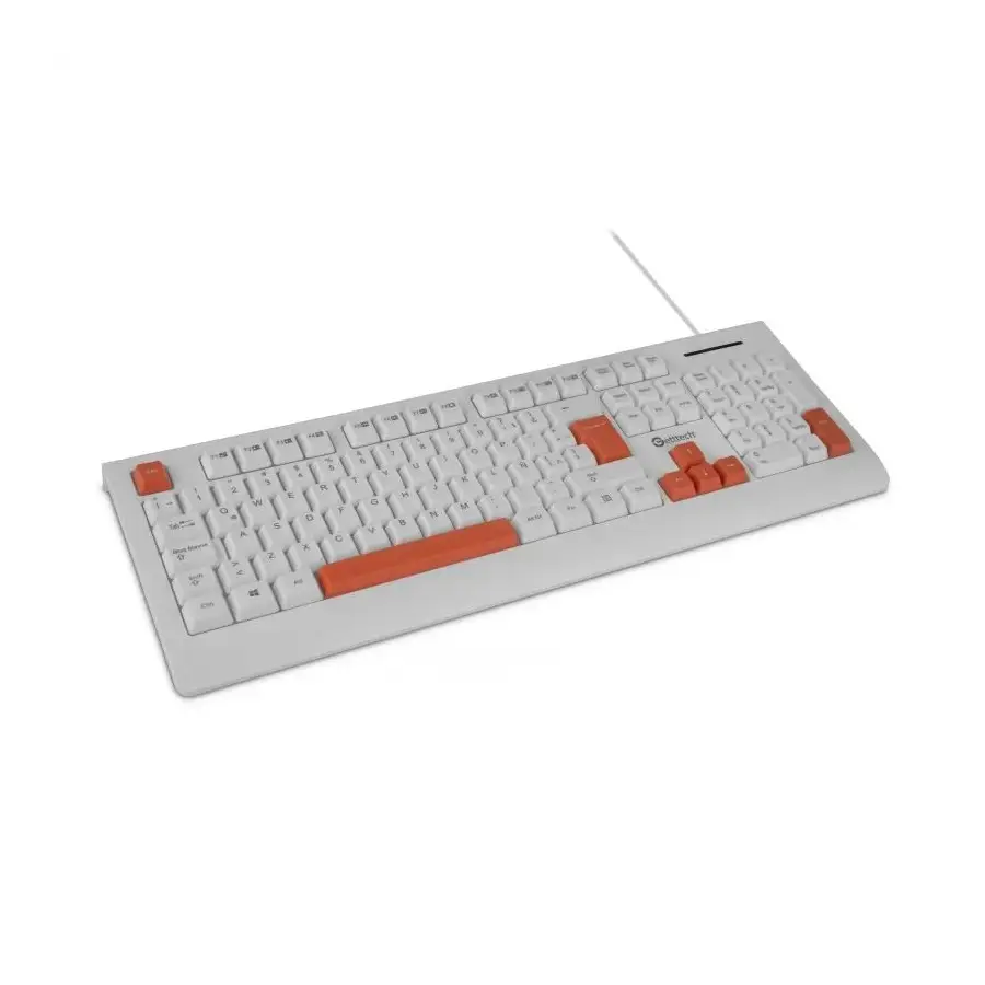 TECLADO GETTTECH ALAMBRICO BLANCO MEMBRANA GGK-ESMWR-02-WH