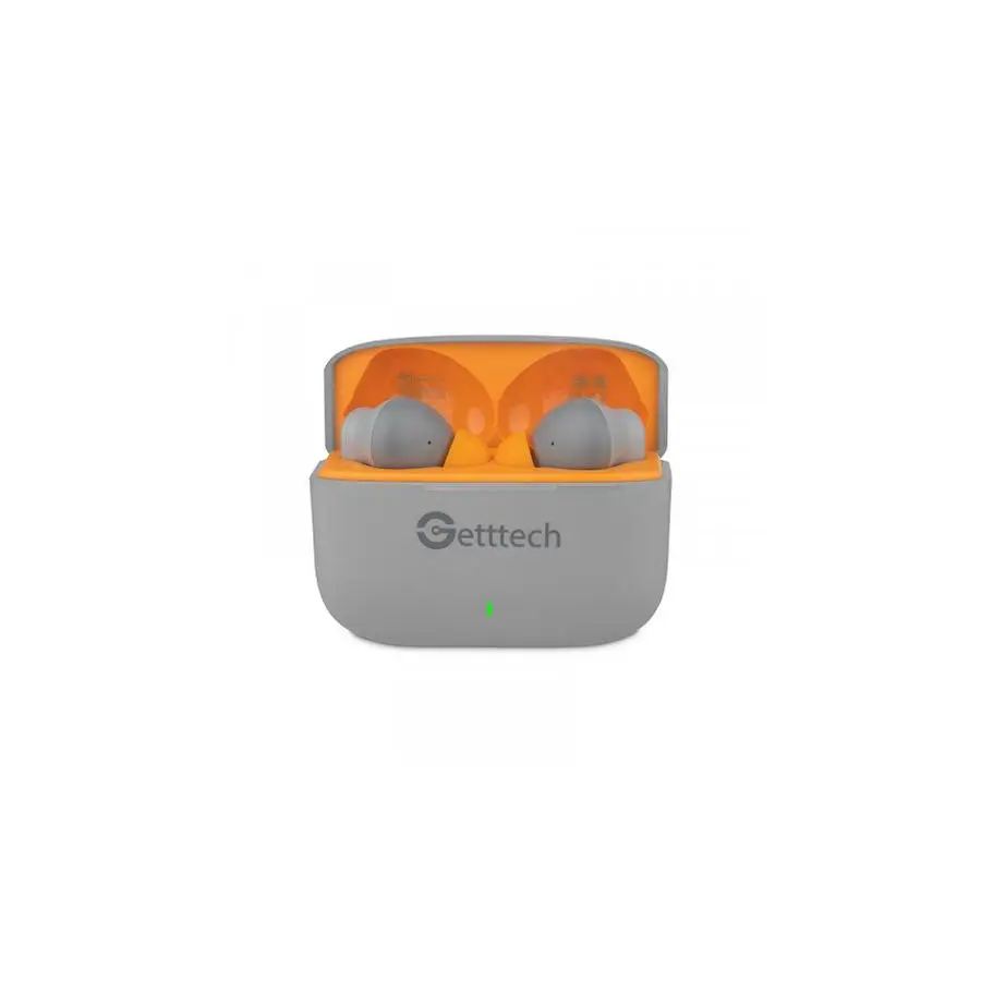AUDIFONOS EARBUD GETTTECH BLUETOOTH GRAY/ORANGE GUE-T8PBL-GO