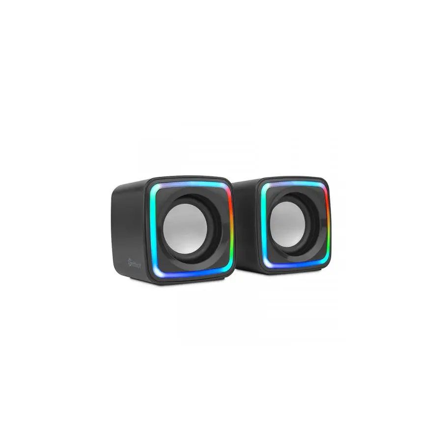 MINI BOCINA RGB 2.1 CON CONTROL DE AUDIO 3.5MM Y USB GUS-ESRWR-01