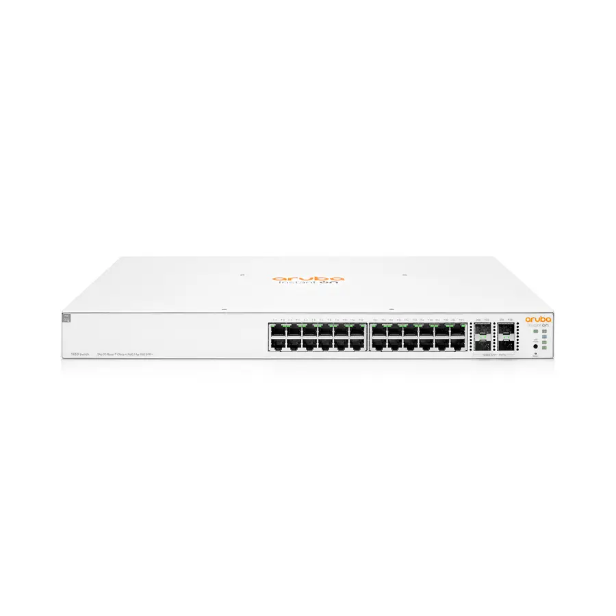 SWITCH ARUBA  24 PTOS POE GIGA 4 TOS SPF 370W128 GBITS ADM (JL684B)