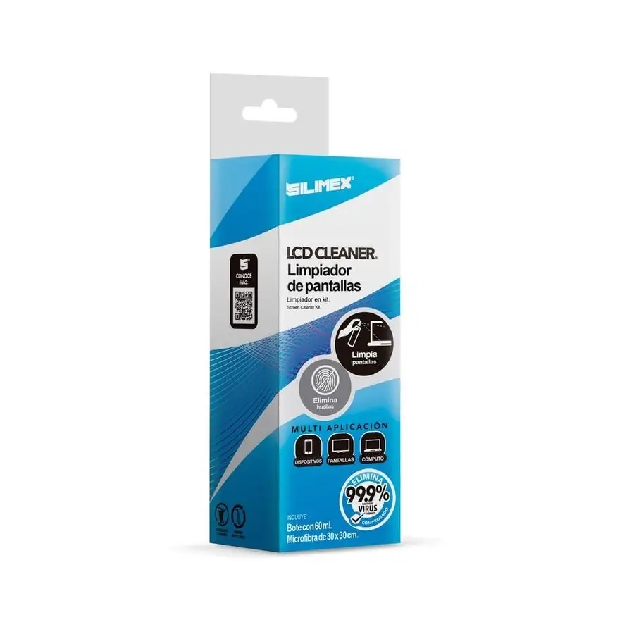 KIT DE LIMPIEZA ANTIESTATICO SILIMEX BOTE 60 ML MICROFIBRA 30X30 CMS K
