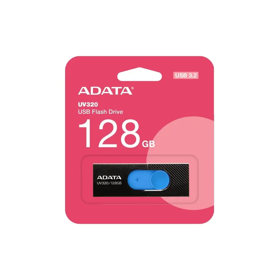 MEMORIA FLASH ADATA UV320 128GB USB3.2 BLACK-BLUE (AUV320-128G-RBKBL)
