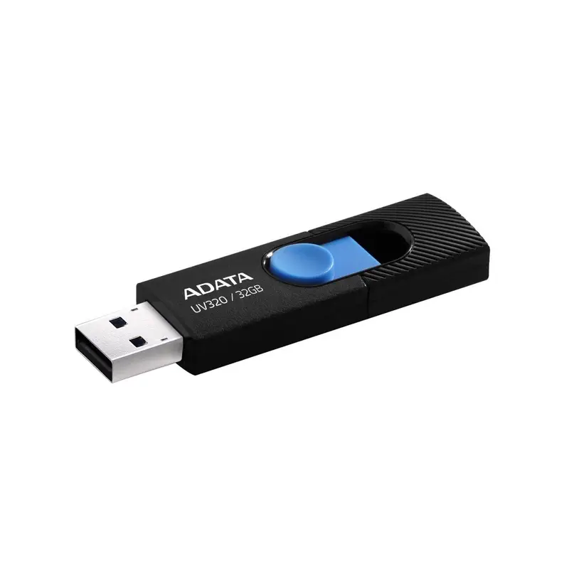 MEMORIA FLASH ADATA UV320 32GB USB 3.2 BLACK-BLUE (AUV320-32G-RBKBL)