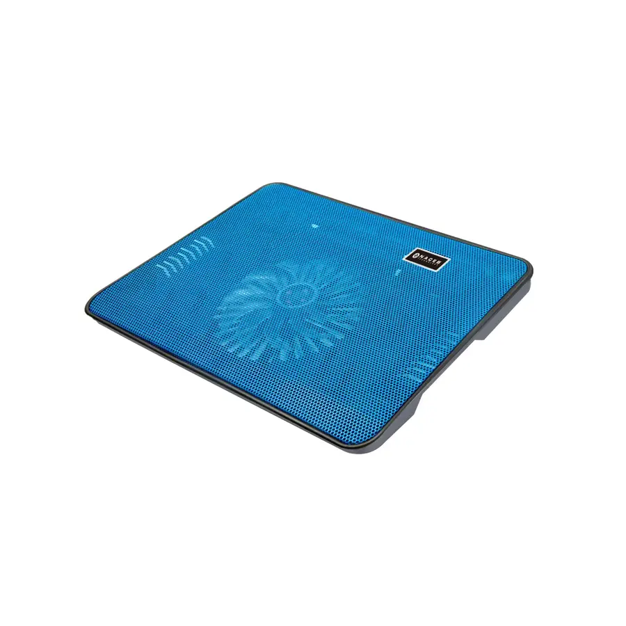BASE ENFRIADORA NACEB TECHNOLOGY NA 0108A SOPORTA LAPTOP 15" CON 1 VENTILADOR DE 1200RPM AZUL