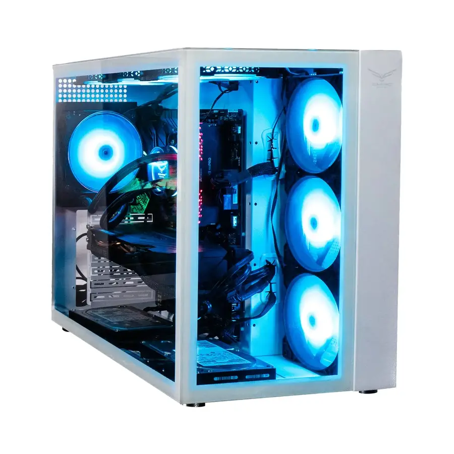 GABINETE NACEB WHITE NOVA MIDI TOWER ATX MICRO ATX MINI ITX USB 3.0 SIN FUENTE 4 VENTILADORES INSTALADOS BLANCO
