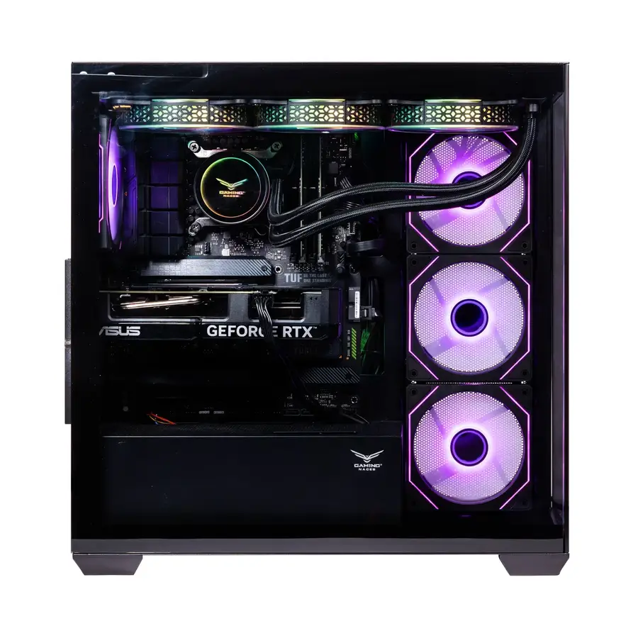GABINETE NACEB NA 0637N MIDI TOWER ATX MICRO ATX MINI ITX USB 3.0 SIN FUENTE 4 VENTILADORES INSTALADOS NEGRO
