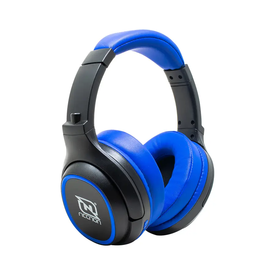 DIADEMA NECNON CON MICROFONO NBH 02 BLUETOOTH INALAMBRICO AZUL NBAB0203TC
