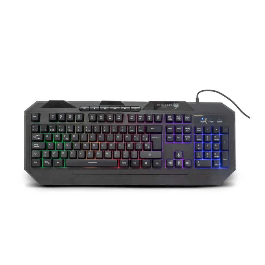 TECLADO NECNON NGKHYDRA GAMER 114TECL. ILUM. ERGONOMICO ALAMBRICO BK NBGKHY01BM