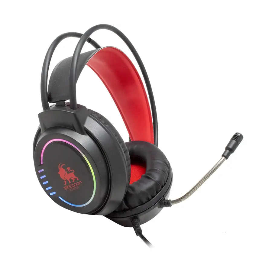 DIADEMA NECNON MICROFONO FLEXIBL ALAMBRICO 2.10 METROS 3.5MM NEGRO ROJO NCAGKI02F
