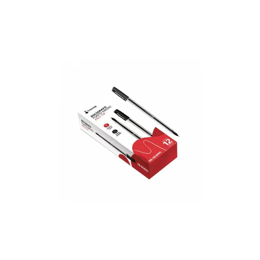 BOLIGRAFO PRO-DOT NEXTEP, TAMAÑO MEDIO 1MM COLOR NEGRO, CAJA/12 NE-61MN