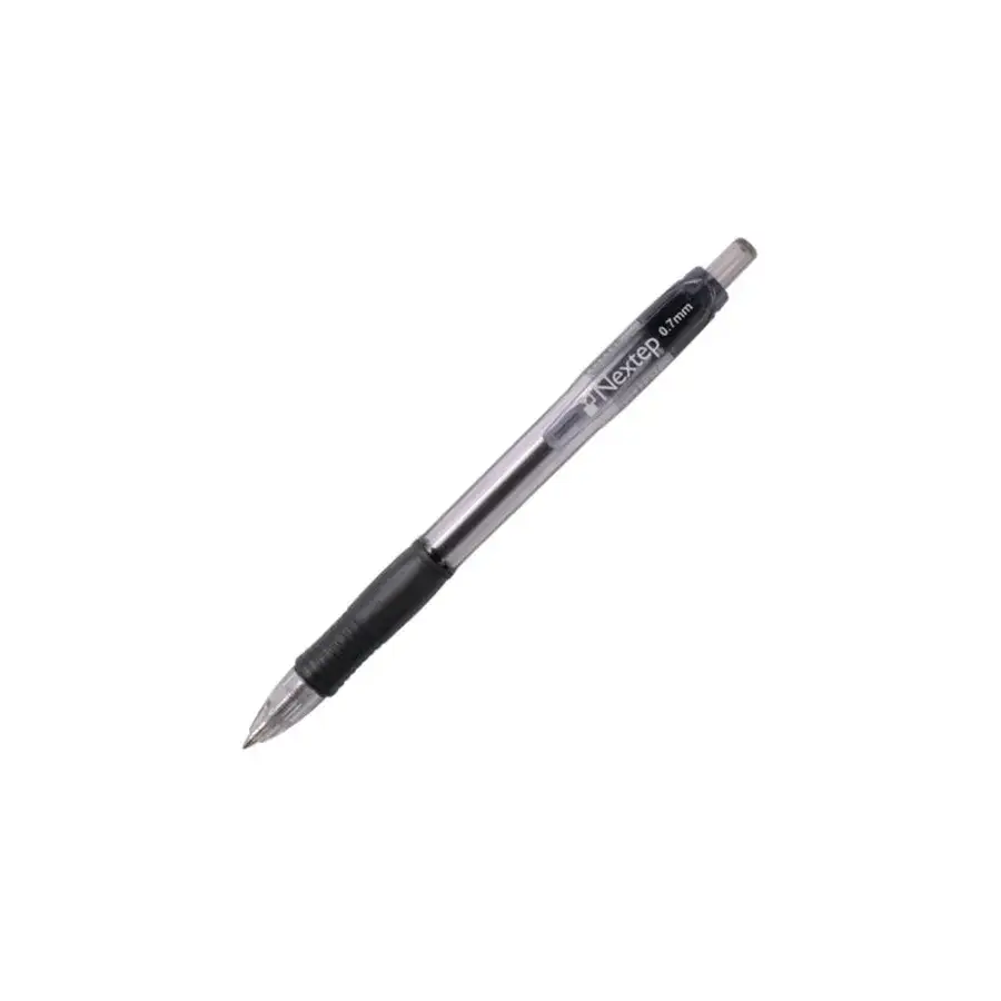 BOLIGRAFO GEL RETRACTIL NEXTEP MEDIANO 0.7mm COLOR NEGRO C/6 NE-062N