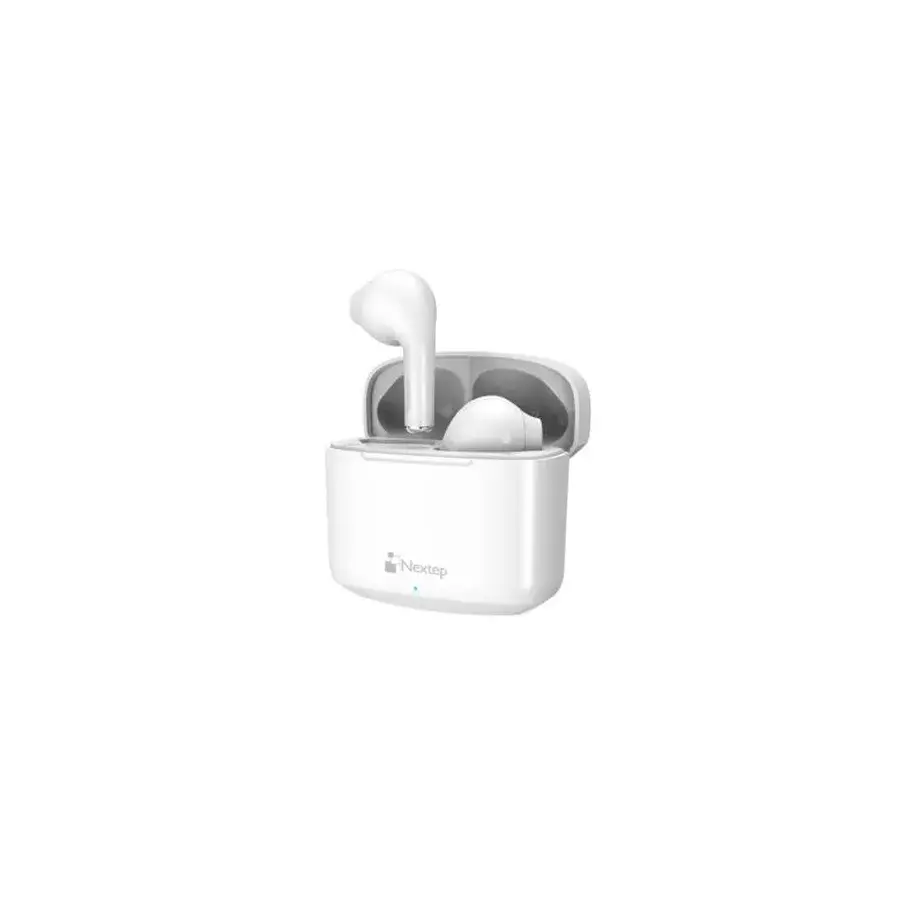 AUDÍFONOS BUDS NEXTEP BLUETOOTH CONTROL TACTIL WATERPROOF IPX4 NE-428B COLOR BLANCO