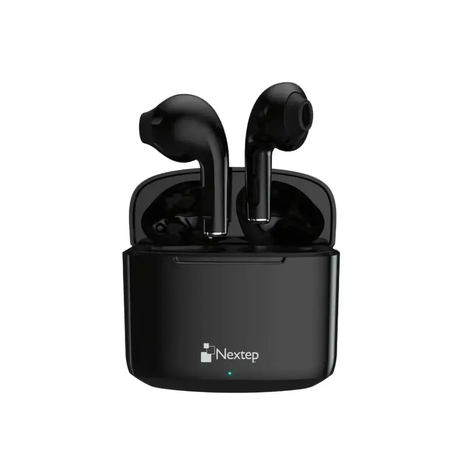 AUDÍFONOS BUDS NEXTEP BLUETOOTH CONTROL TACTIL WATERPROOF IPX4 NE-428N COLOR NEGRO