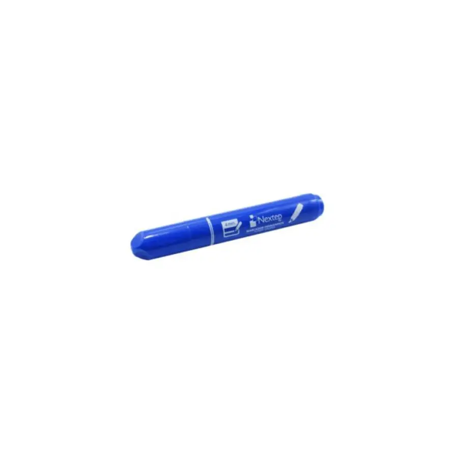 MARCADOR PERMANENTE NEXTEP PUNTA GRUESA CINCEL 4MM AZUL C/12 PZAS, NE-076