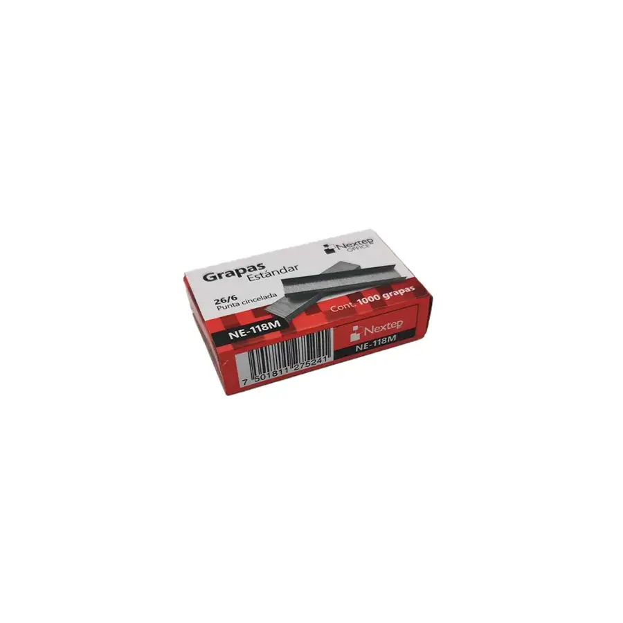 CAJA GRAPAS ESTÁNDAR NEXTEP 26/6 C/1000 NE-118M