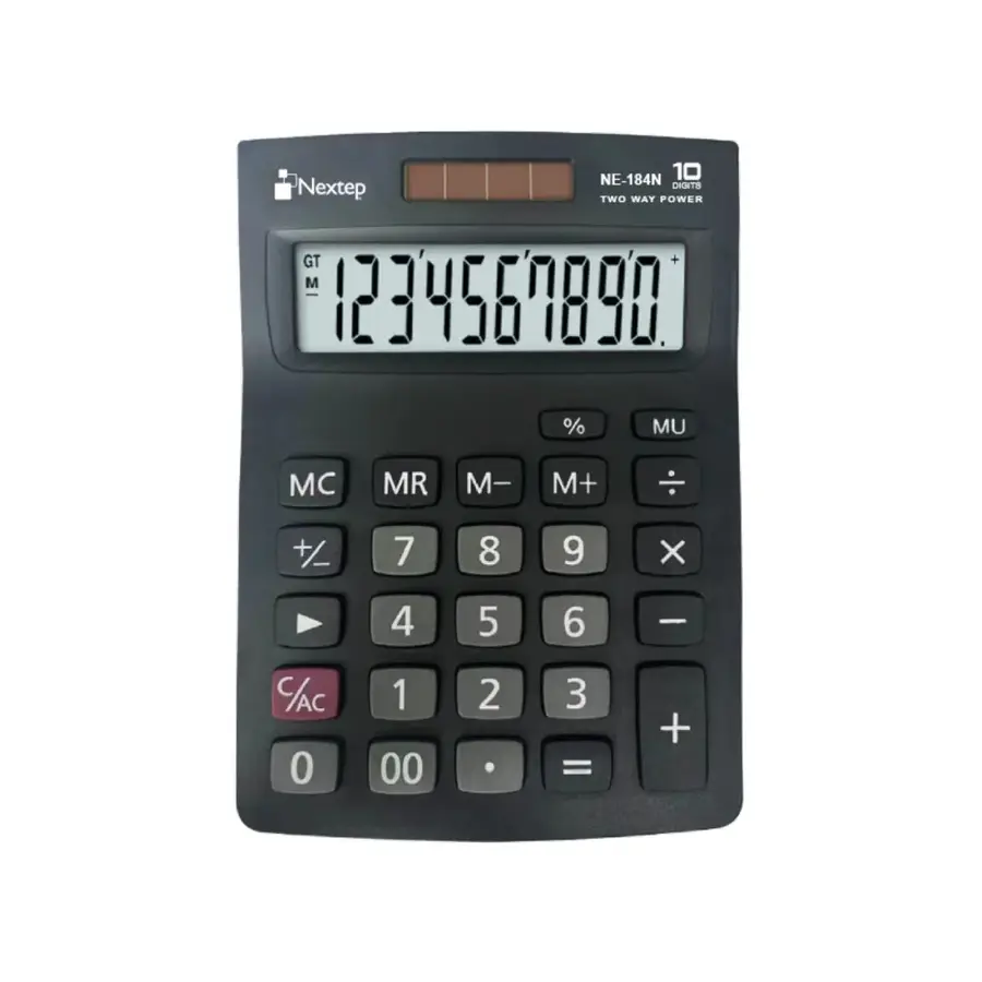 CALCULADORA NEXTEP 10 DIGITOS SEMI ESCRITORIO BATERIA/SOLAR NE-184N