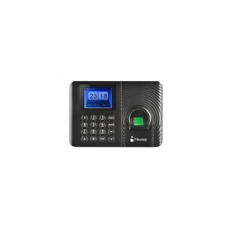 RELOJ CHECADOR  DE HUELLA DIGITAL NEXTEP NE-230 HASTA 1000 HUELLAS DIFERENTES PANTALLA LCD 2.4"  NO REQUIERE SOFTWARE  (DESCARGA AUTOMATICA EN MEMORIA USB)