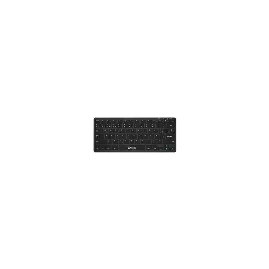 TECLADO NEXTEP INALAMBRICO Y COMPACTO, RECARGABLE, BLUETOOTH, COLOR NEGRO NE-415M