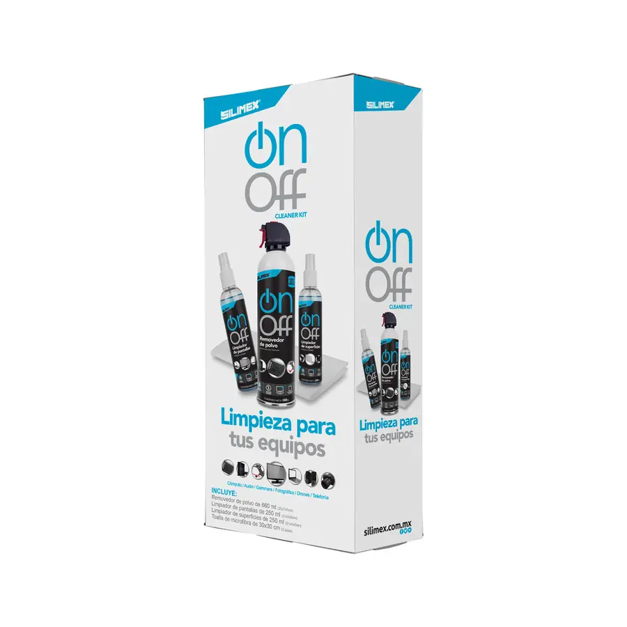KIT DE LIMPIEZA SILIMEX PARA EQUIPOS EN GENERAL ON+OFF+CLEANER+PACK